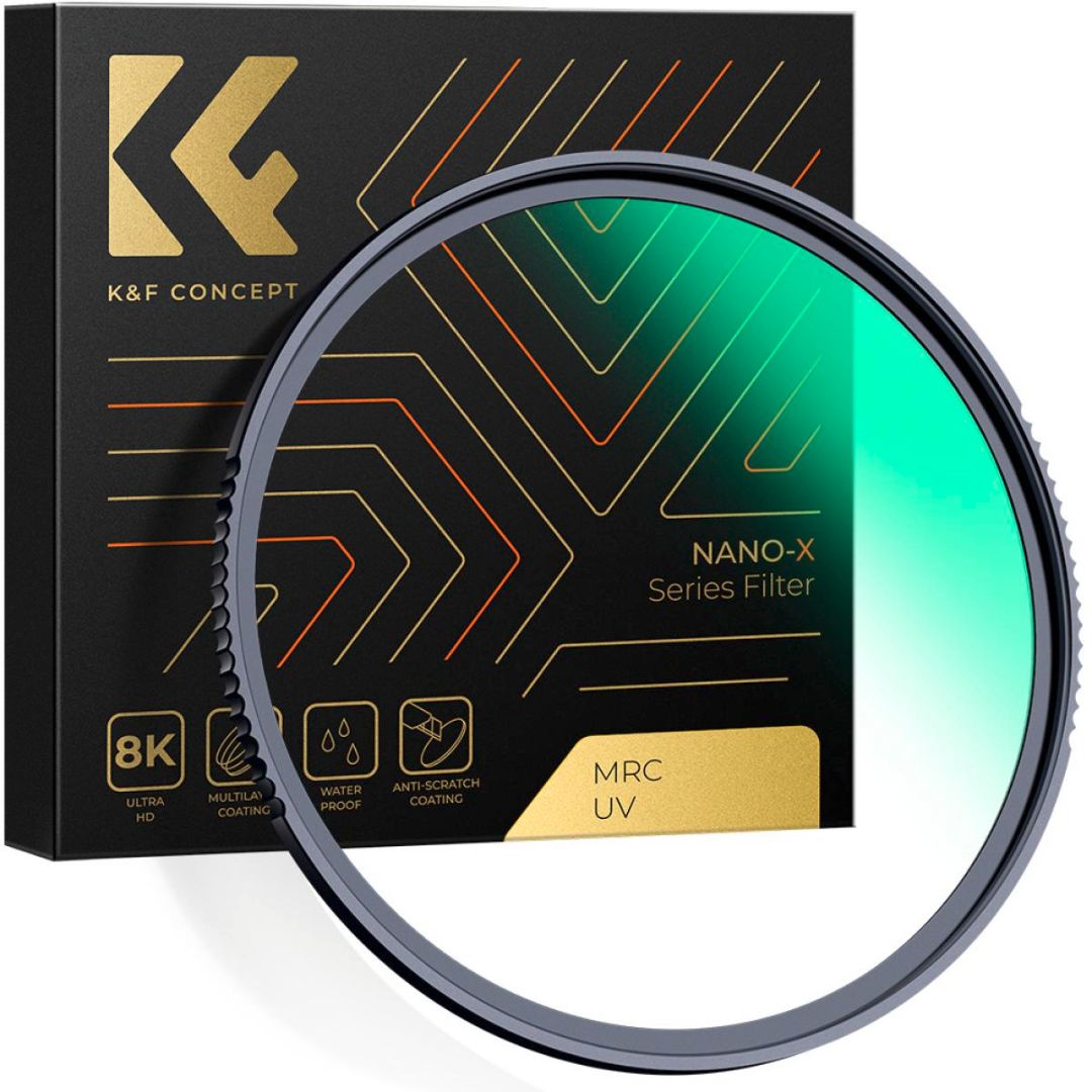 K&F Concept 46mm MCUV Filter Multi-Layer Coatings HD/Hydrophobic/Scratch Resistant/Ultra-Slim Nano-X Series KF01.982 - 1